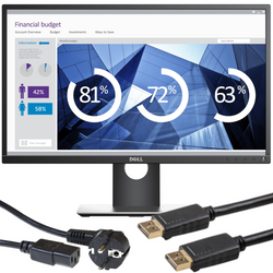 Monitor Dell P2417H 24" LED 1920x1080 IPS D-SUB HDMI Czarny Klasa A +Okablowanie