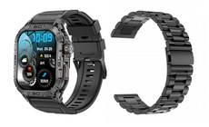 Nuovo smartwatch GlacierX Lhotse Black + cinturino in metallo