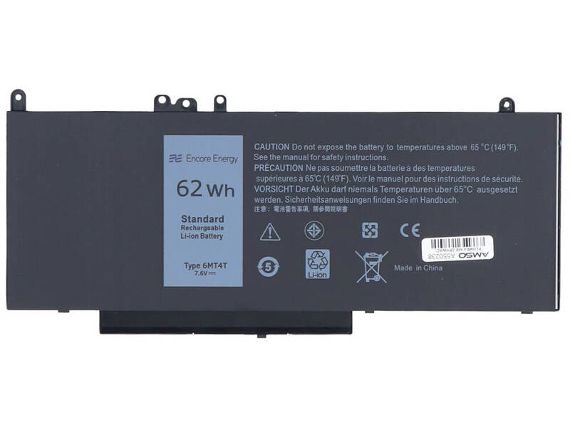 Batteria Encore Energy Dell Latitude E5470 E5270 E5570 E5750 62Wh 7.6V 8157mAh 6MT4T 