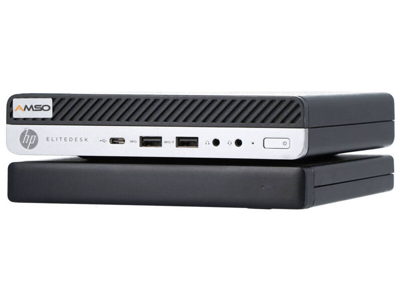 HP EliteDesk 800 G3 Desktop Mini i7-6700T 4x2.8GHz 16GB 480GB SSD Windows 10 Home +Modulo di estensione