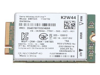 Módem WWAN K2W44 Dell DW5809e LTE E5450 E7450 E7250