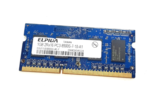 Memoria RAM ELPIDA 1GB DDR3 1066MHz PC3-8500S SODIMM Portátil