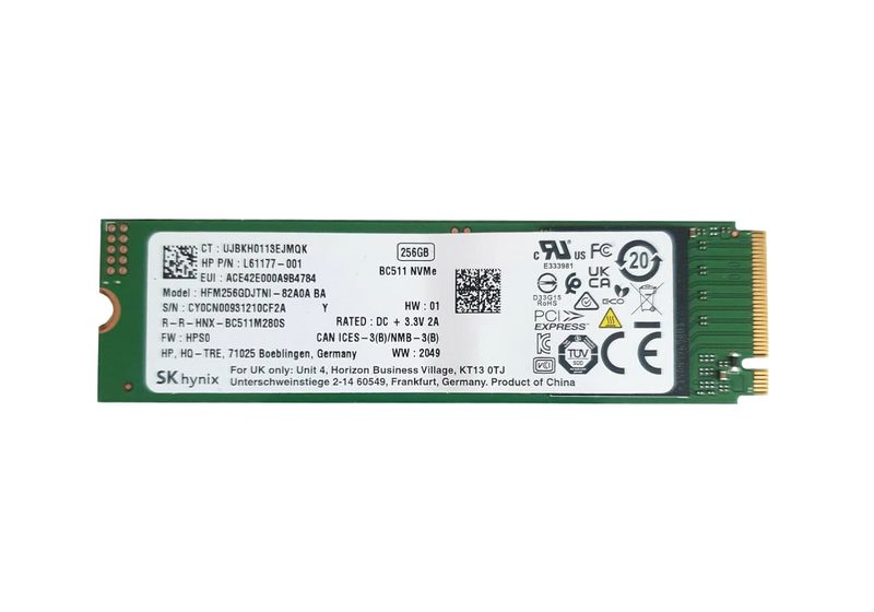 SSD Hynix BC511 M.2 2280 NVMe de 256 GB