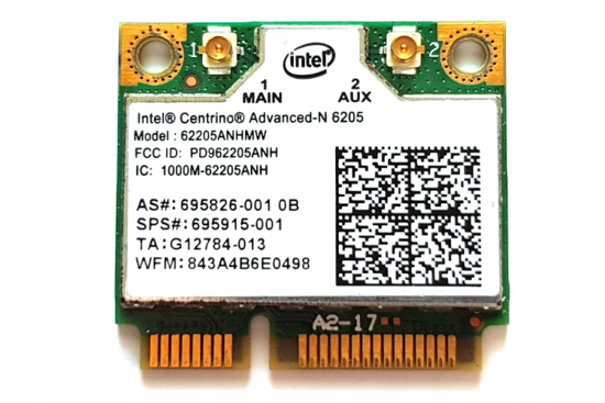 Tarjeta WiFi WLAN Intel 6205 62205ANHMW MiniPCI-E