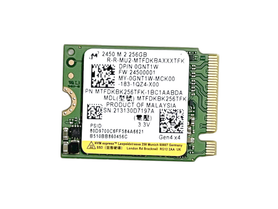 Unidad SSD M.2 2230 PCIe Micron 2450 de 256 GB