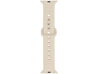 Ремінець для смарт-годинника GlacierX Silicone Wave Almond Cream для Apple Watch 38/40/41mm Кремовий Бежевий