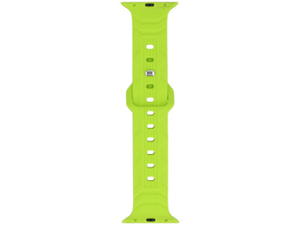 Ремінець для смарт-годинника GlacierX Silicone Wave Neon Lime для Apple Watch 42/44/45/49мм Лаймового кольору