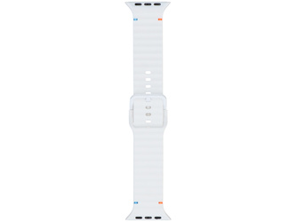 Ремінець для смарт-годинника GlacierX Silicone Colored Buckle White для Apple Watch 42/44/45/49мм Білий