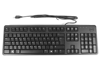 Нова клавіатура Dell QuietKey KB212-B чорна QWERTY FIN