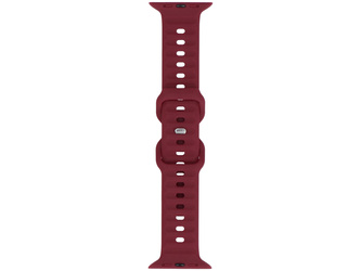 Ремінець для смарт-годинника GlacierX Silicone Ribbed Burgundy для Apple Watch 42/44/45/49mm Бордовий