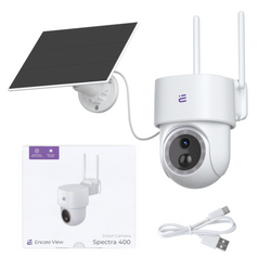 Нова розумна камера Starlight WiFi + Сонячна панель 3W USB-C PTZ 4Mpx FHD IP65 Encore View Spectra 400