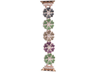 Нова браслет для смарт-годинника GlacierX Gleam Mandala Stretch Bracelet Mystic Meadow для Apple Watch 38/40/41мм Фіолетово-Зелений