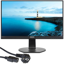 Монітор Philips 241B7QUPEB 24" 1920x1080 LED IPS Чорний з функцією докування через USB 3.0 Кабель живлення Клас A