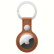 Apple Шкіряний брелок для ключів AirTag Leather Key Ring Saddle Brown