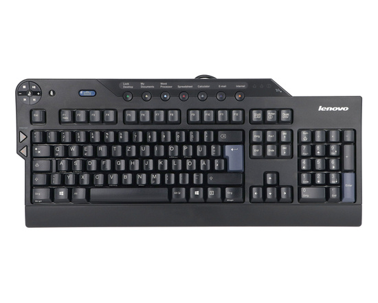 НОВА Клавіатура Lenovo Enhanced SK-8815 USB Мультимедійна QWERTZ +Наклейки